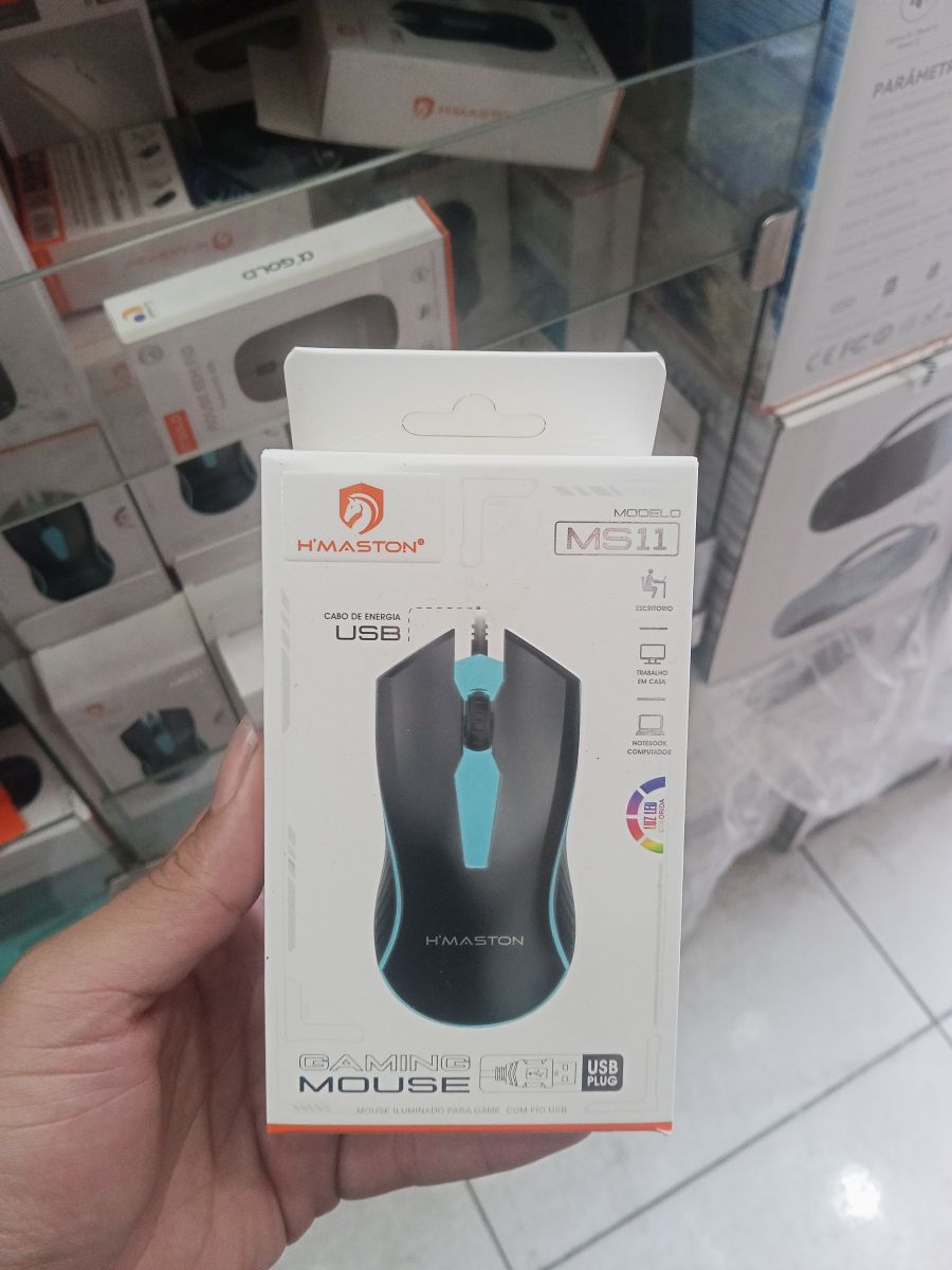 HMASTON游戏鼠标 MS11 USB有线鼠标，黑色，适合游戏和办公