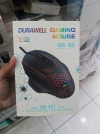 DURAWELL DW-901 电竞游戏鼠标 RGB 灯效 1.8米线长 3200 DPI
