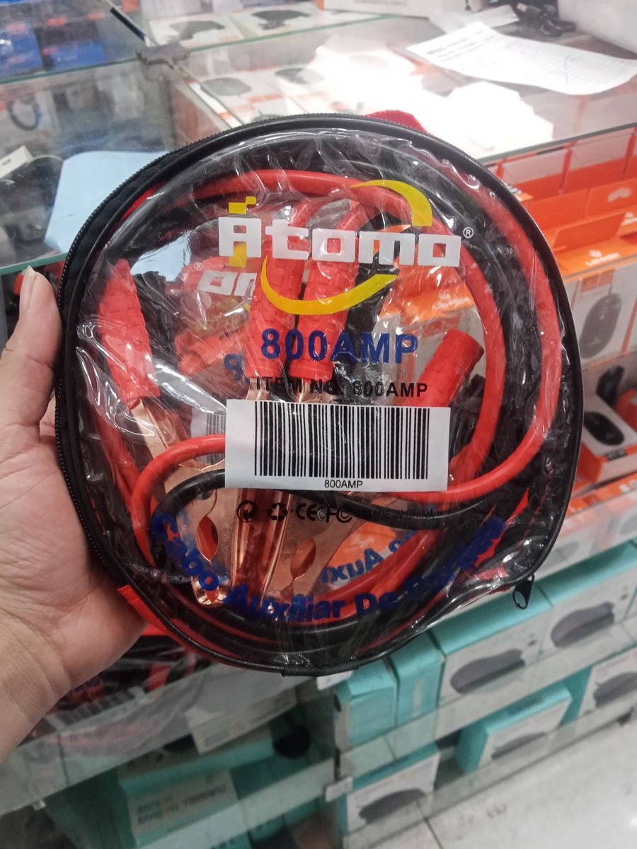 Atomo 800AMP 汽车启动电缆，带绝缘夹，适用于各种车型