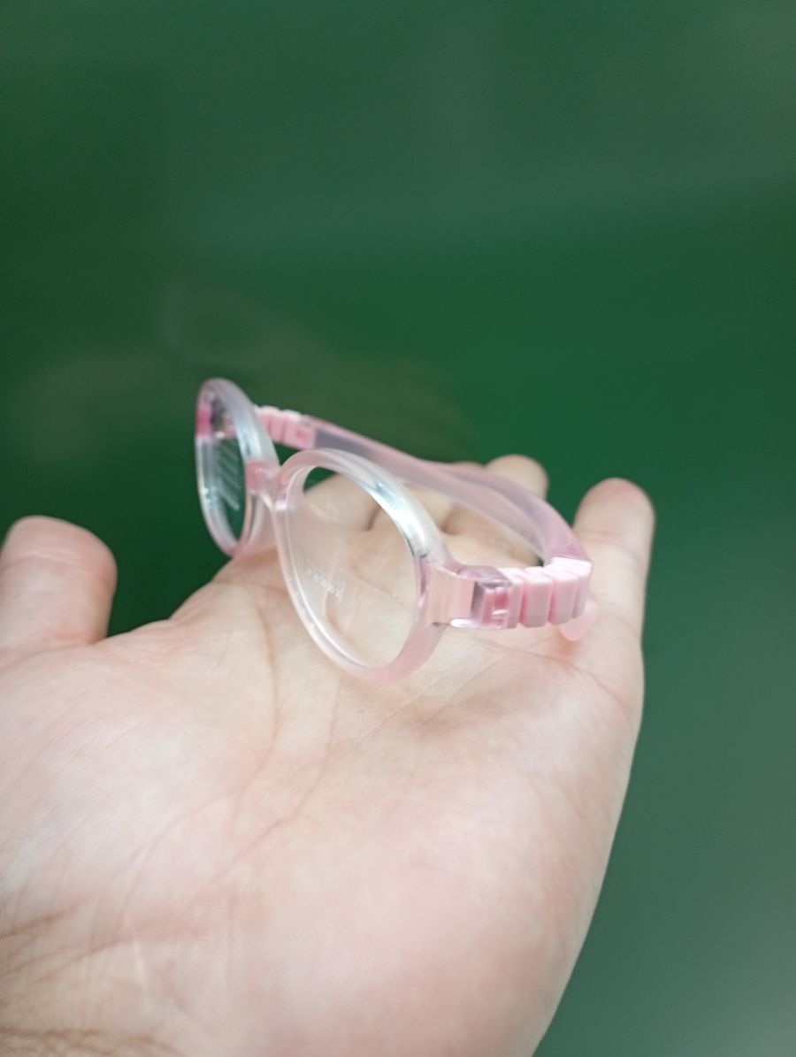 儿童透明粉色眼镜，品牌：未知，规格：适合小孩