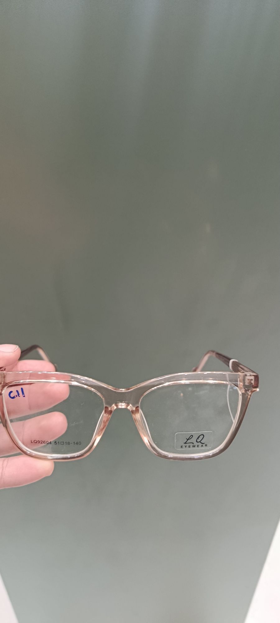 时尚透明框眼镜，品牌C3，适合日常佩戴，紫色花纹