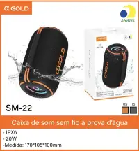 αGOLD SM-22 无线防水音箱 20W IPX6 170*105*100mm
