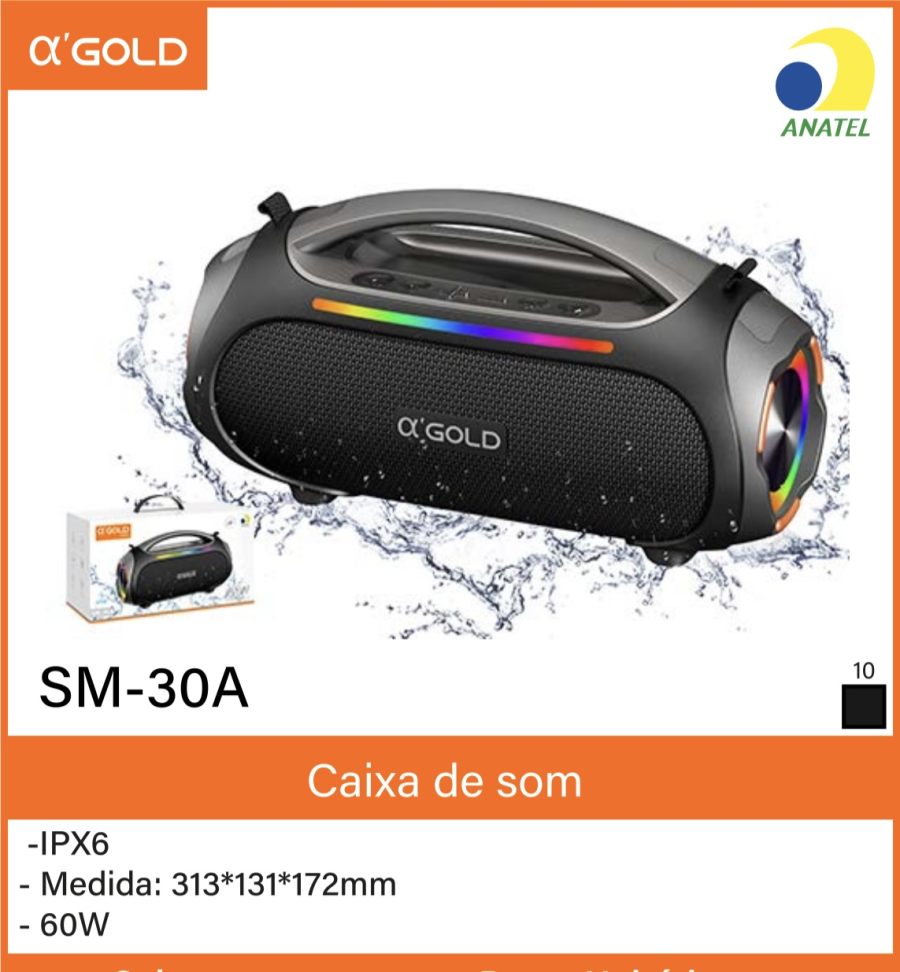 α'GOLD SM-30A 防水音响，40W，IPX6，适合户外使用