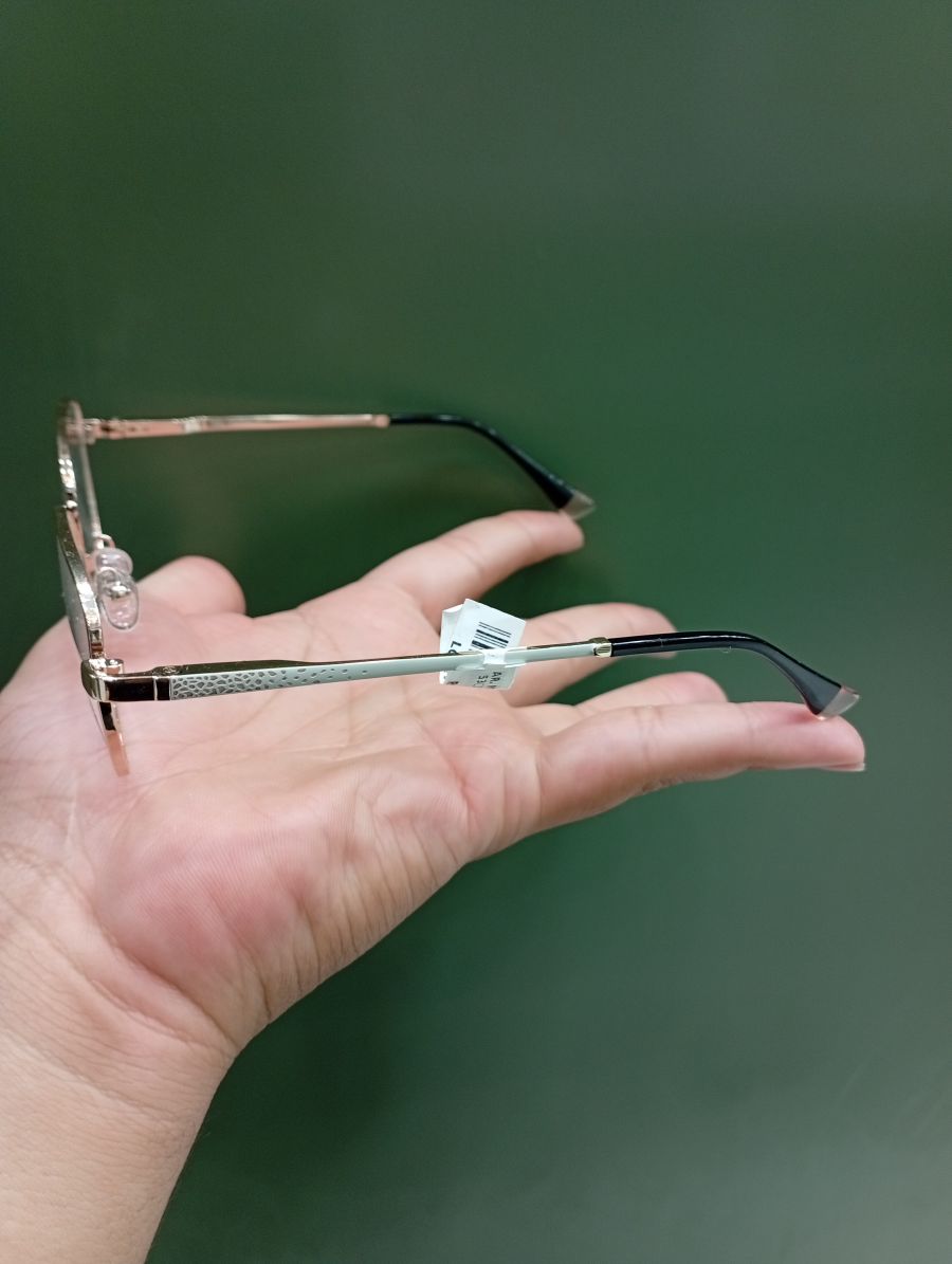 ASL品牌金色框架眼镜，时尚复古设计，适合多种场合