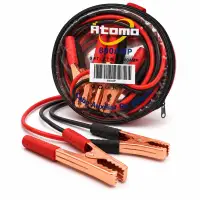 Atomo 800AMP 汽车启动电缆，带绝缘夹，适用于各种车型