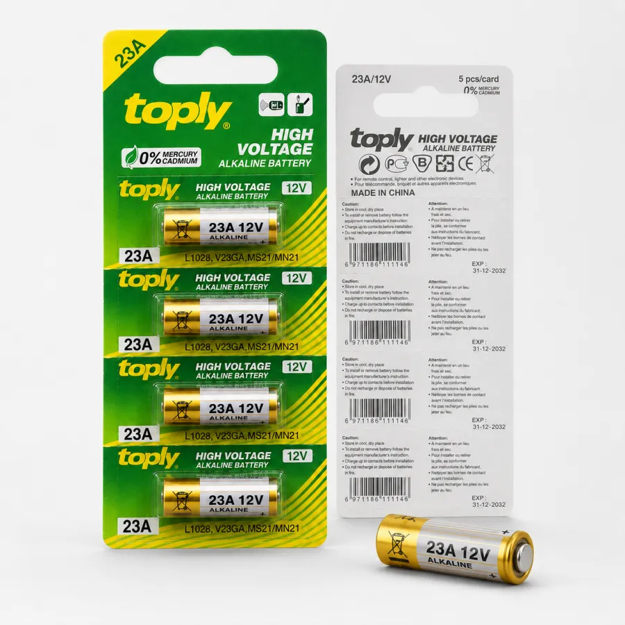 Toply 23A 12V 碱性电池 5粒装