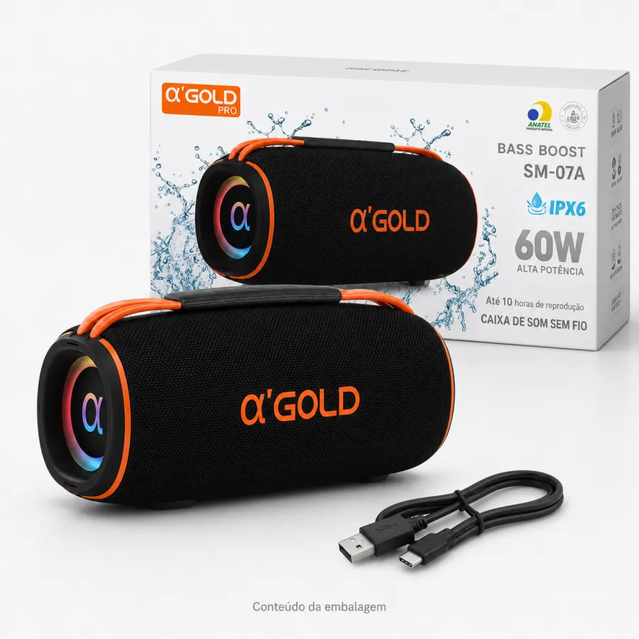 α'GOLD PRO SM-07A 蓝牙音箱 60W 高功率 IPX6 防水