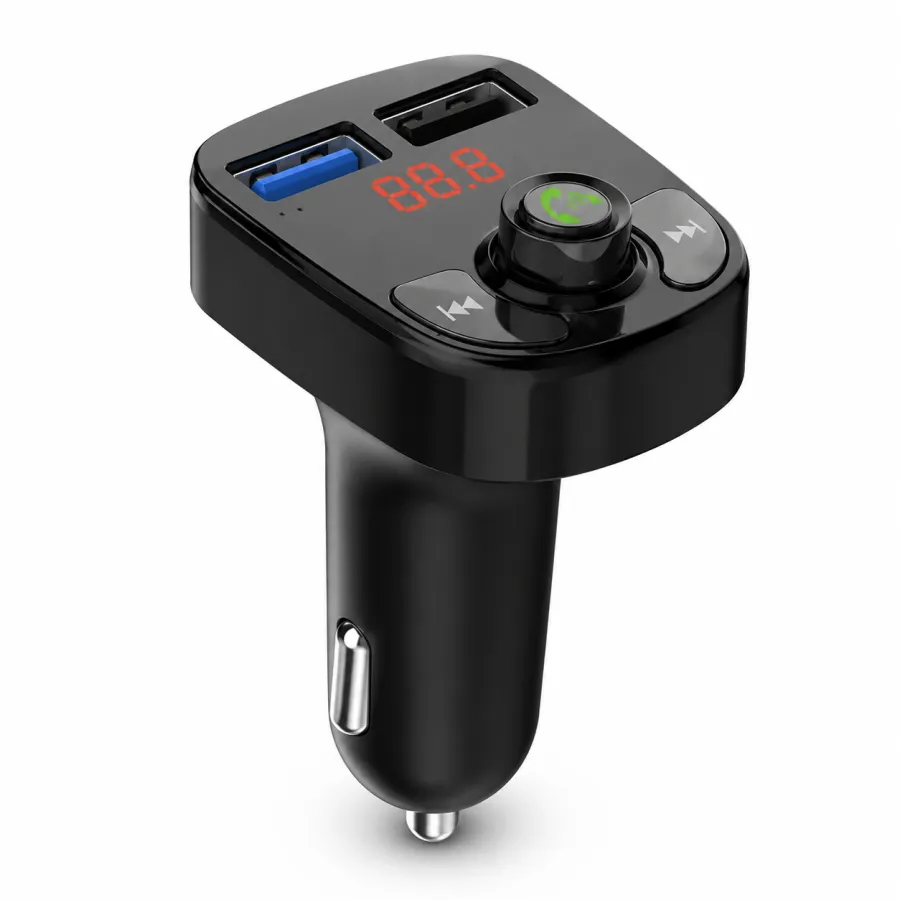 X8多功能无线车载MP3播放器，双USB充电器，12V-24V，3.1A