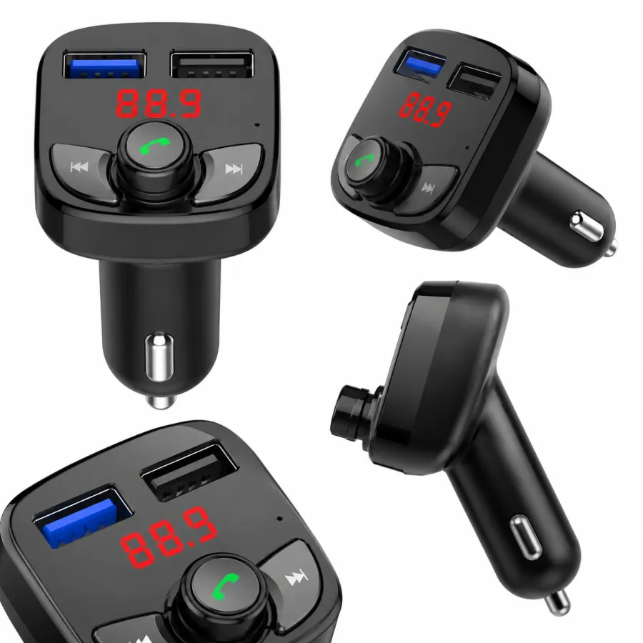X8多功能无线车载MP3播放器，双USB充电器，12V-24V，3.1A