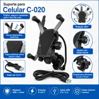手机支架 C-020，适用于汽车，稳固设计，便捷使用