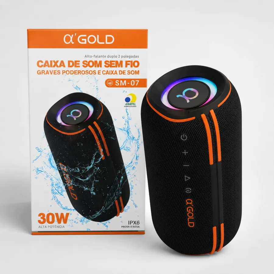 αGOLD 30W 蓝牙音箱 SM-07 防水便携式音响