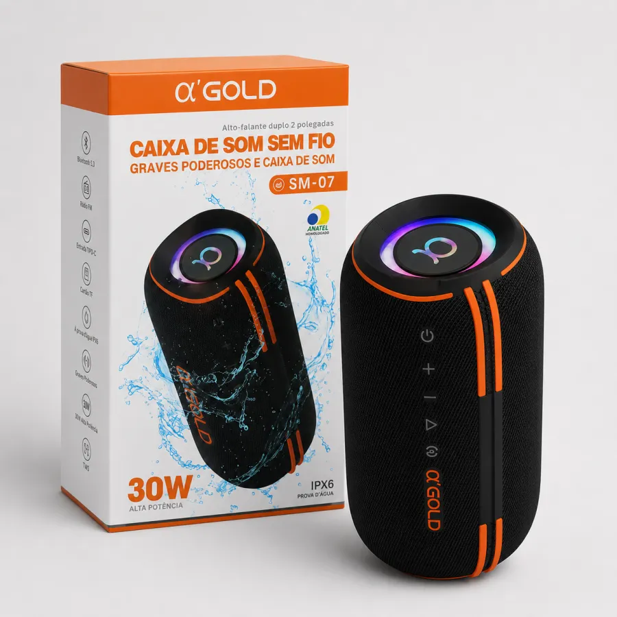 αGOLD 30W 蓝牙音箱 SM-07 防水便携式音响