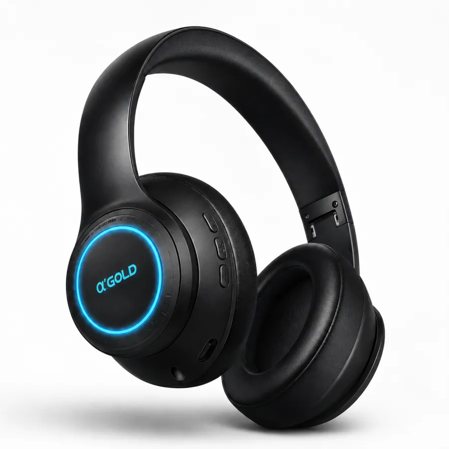 α GOLD Pro 无线耳机 Fone de Ouvido FN-G805，蓝牙，6小时续航，黑色