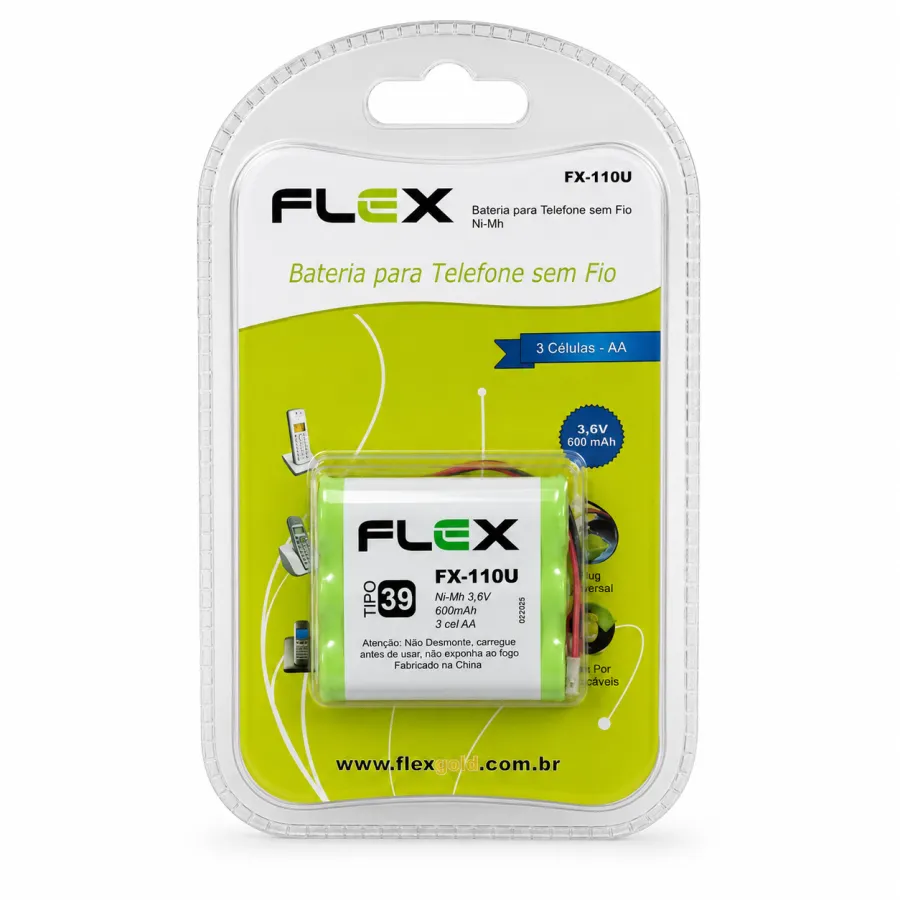 FLEX FX-110U 无线电话电池 3 节 AA 规格