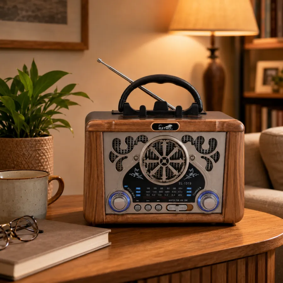 ELETRO经典收音机 EL-1319，三波段，支持AM/FM/CW，USB接口