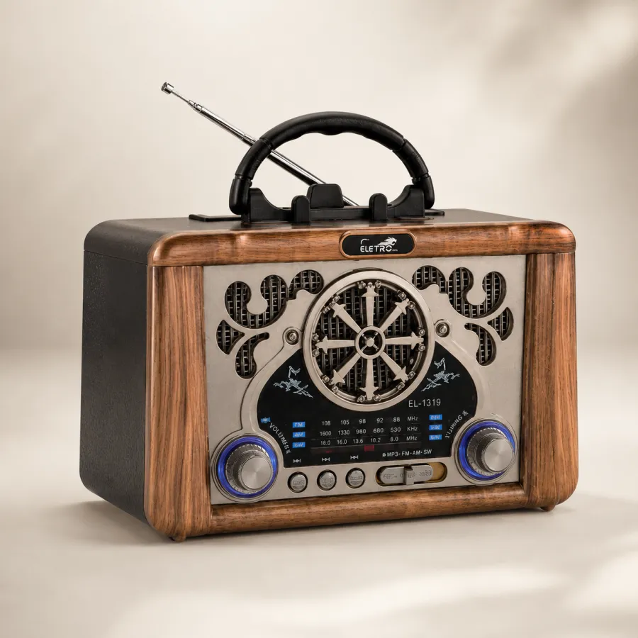ELETRO经典收音机 EL-1319，三波段，支持AM/FM/CW，USB接口