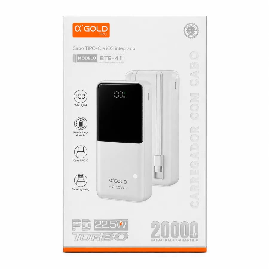 αGOLD BTE-41 USB-C 数据线 2000A 225W 快充