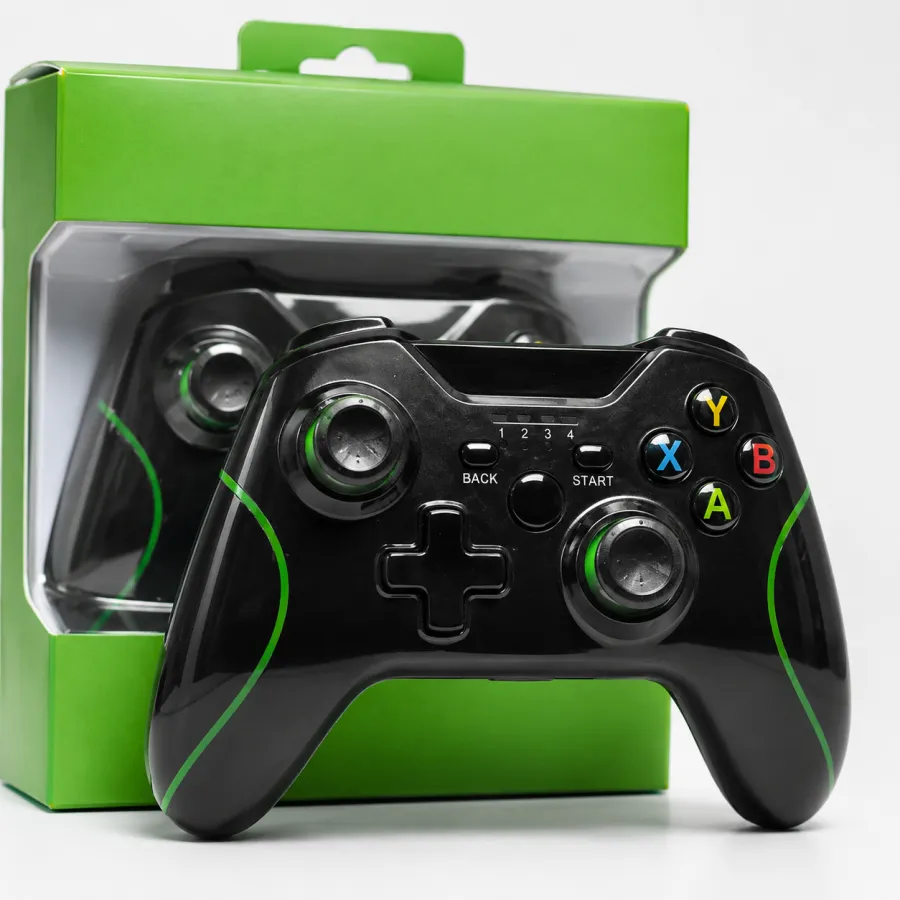 无线游戏手柄，适用于Xbox One，黑色，舒适握持，精准控制