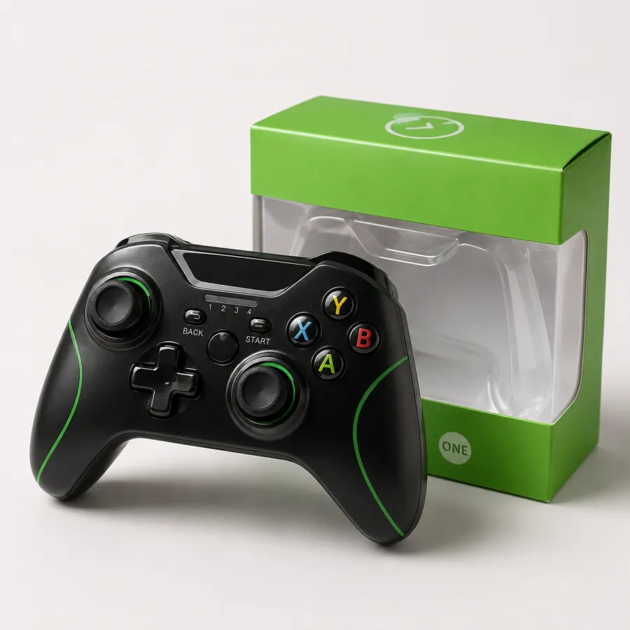 无线游戏手柄，适用于Xbox One，黑色，舒适握持，精准控制