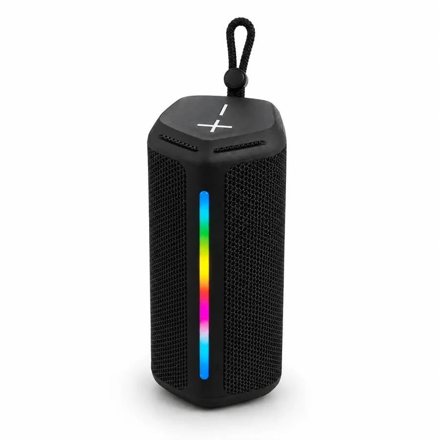 IMENSO便携彩色无线音箱 IMS-S1001，蓝牙音响，带LED灯，黑色