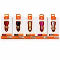 车载充电器，品牌未知，5种颜色，USB接口，快速充电，适用于多种车型