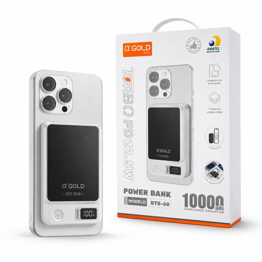 α GOLD PRO移动电源 BTE-60 10000mAh 快速充电 银色