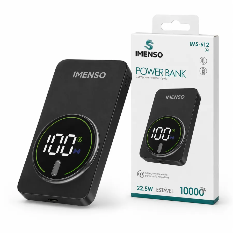 IMENSO移动电源 10000mAh 22.5W快充 黑色