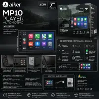 Aiker 7寸汽车MP10播放器，2 DIN，蓝牙音箱，支持导航与多媒体播放