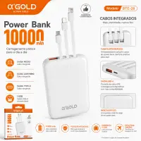 α GOLD 10000mAh移动电源，便携式充电宝，支持多种接口