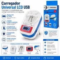 原装通用LCD USB充电器，适用于多种手机，安全高效，便携设计