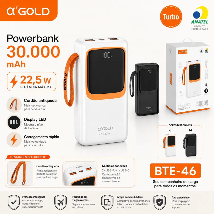 a Gold 充电宝 BTE-46