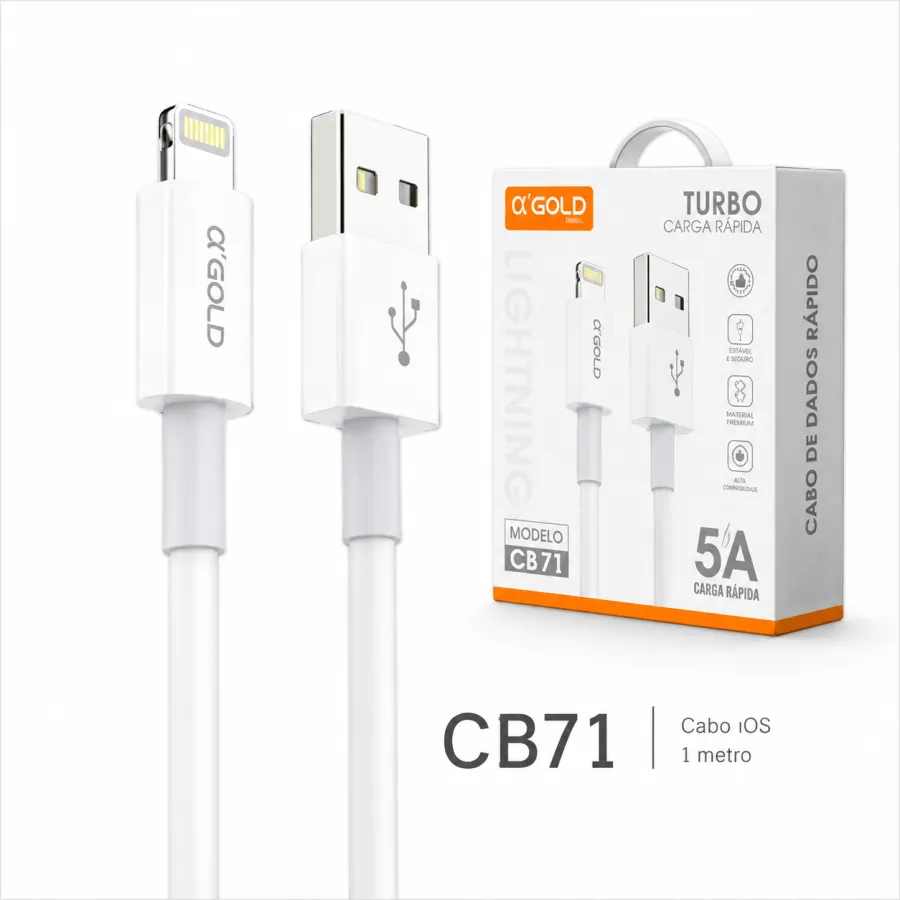 α GOLD iOS数据线 1米 5A智能芯片 CB-71