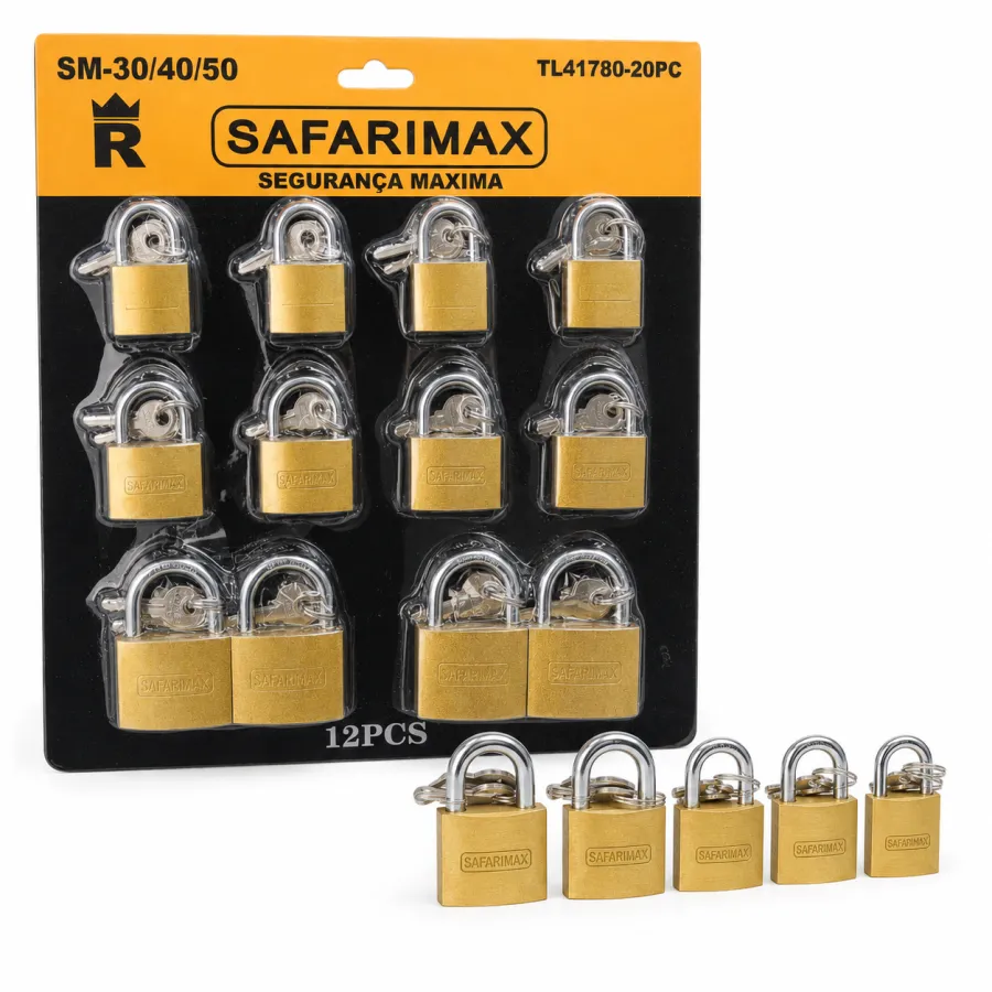 SAFARIMAX 10个金属挂锁套装 SM-30/40/50 通用安全锁具