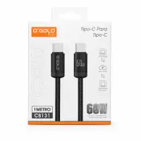 αGOLD Plus 1米60W Type-C数据线，适用于Type-C设备