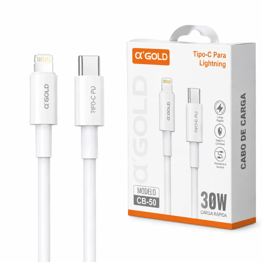 αGOLD CB-50 1米 iOS充电线，30W，9V3A，数据传输