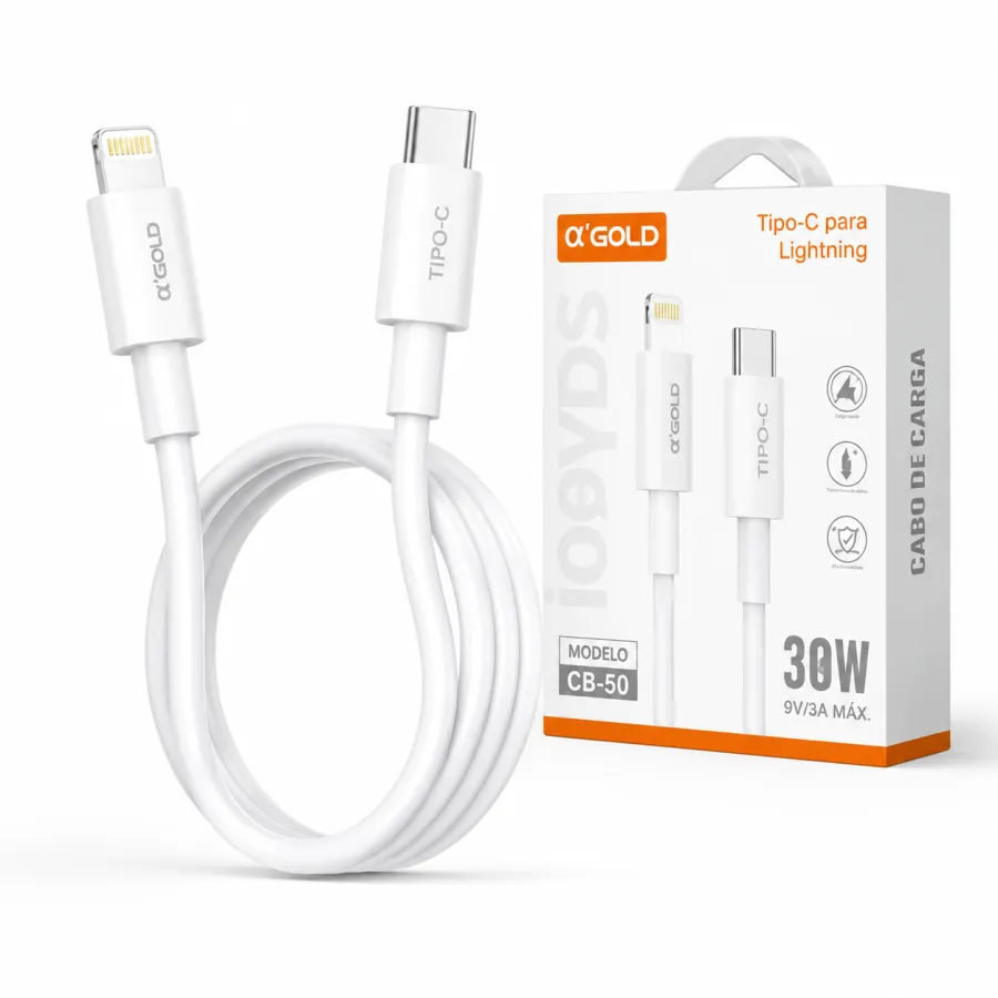 αGOLD CB-50 1米 iOS充电线，30W，9V3A，数据传输