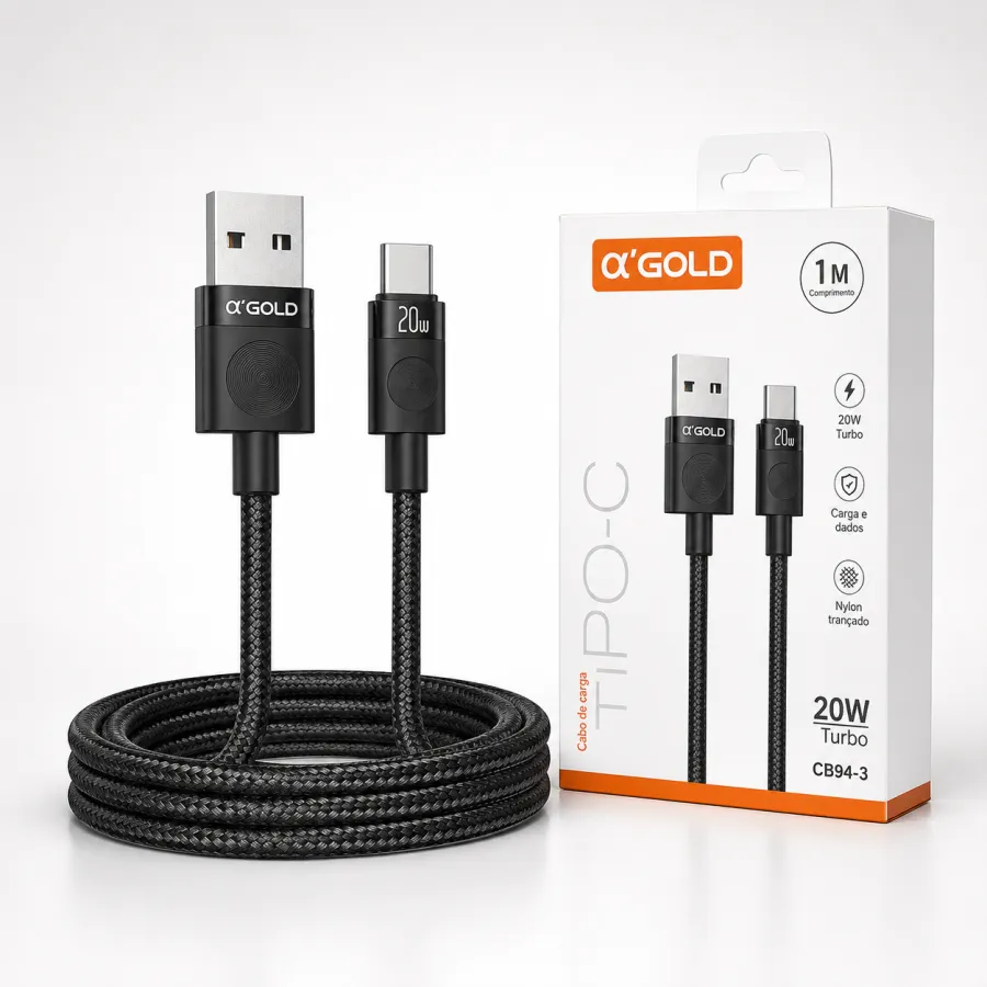 α-GOLD 1米20W TIPO-C充电数据线，适用于快速充电，CB94-3