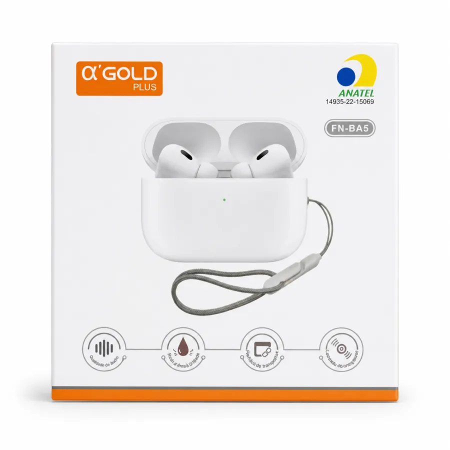 α GOLD Plus 蓝牙耳机，真无线，白色，带充电盒，高清音质