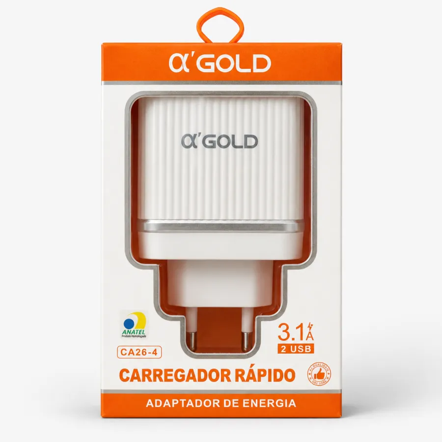 αGOLD 快速充电器 3.1A 双USB 适配器