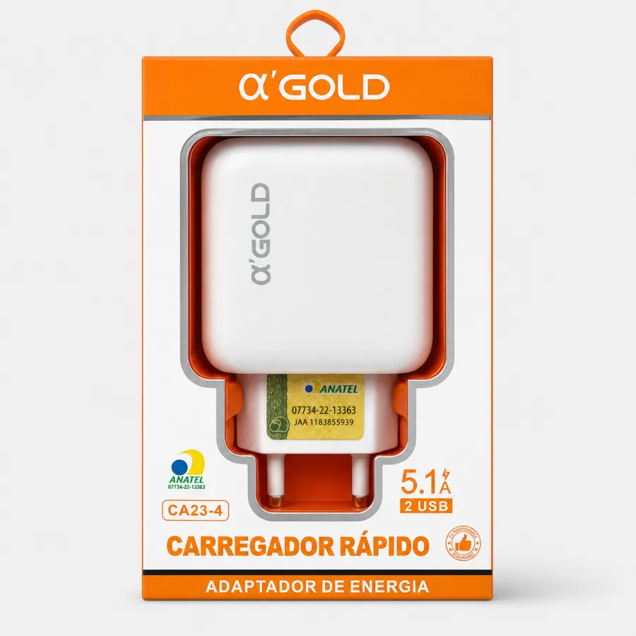 α GOLD 快速充电器，5.1A双USB适配器，适用于多种设备