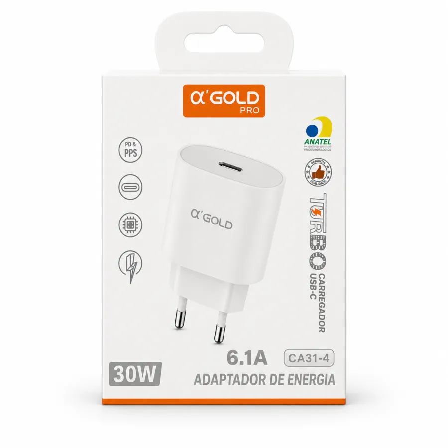 α GOLD 30W 适配器，6.1A快充，适用于多种设备