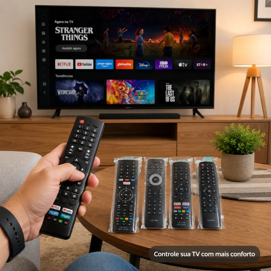 多功能电视遥控器，适用于智能电视，带Netflix和YouTube快捷键