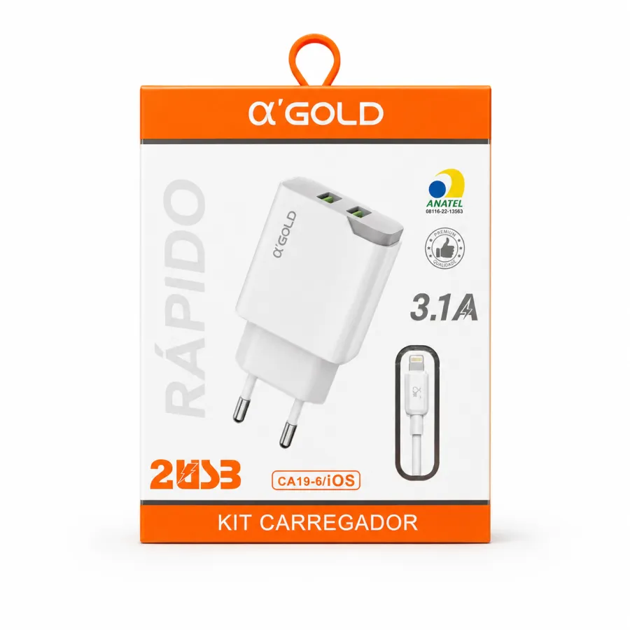 α GOLD 快速充电器 3.1A 双USB CA03-2 iOS