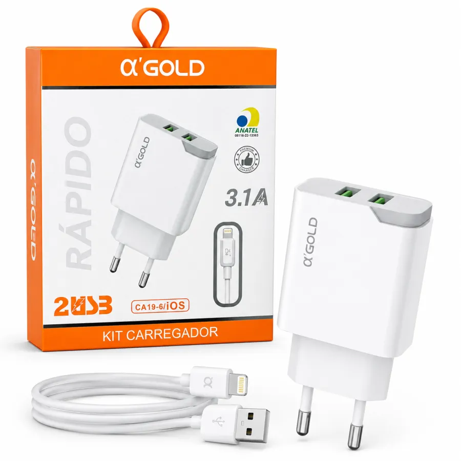 α GOLD 快速充电器 3.1A 双USB CA03-2 iOS