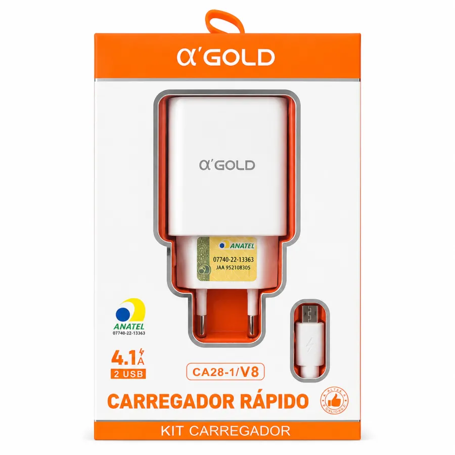 αGOLD 快速充电器套件，2个USB接口，4.1A，适用于多种设备