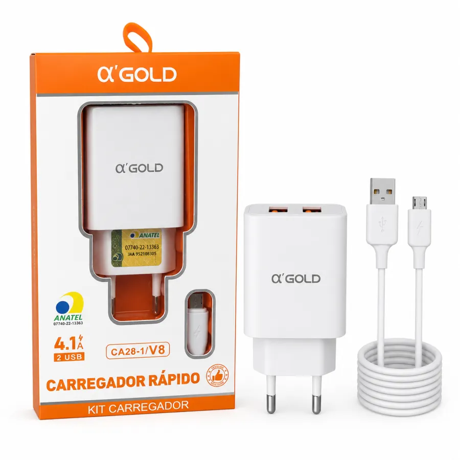 αGOLD 快速充电器套件，2个USB接口，4.1A，适用于多种设备