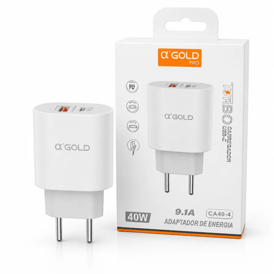 α GOLD PRO 40W快充适配器，9.1A，适用于多种设备