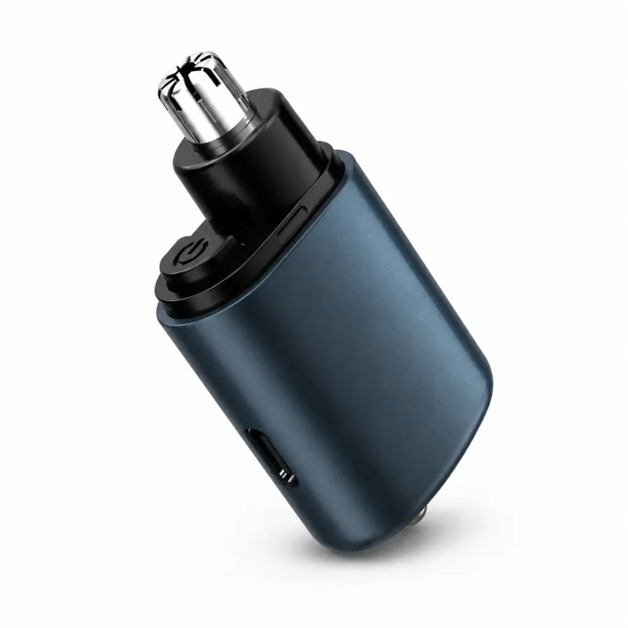 Atomo 360°电动鼻毛修剪器，便携式剃须用品，蓝色