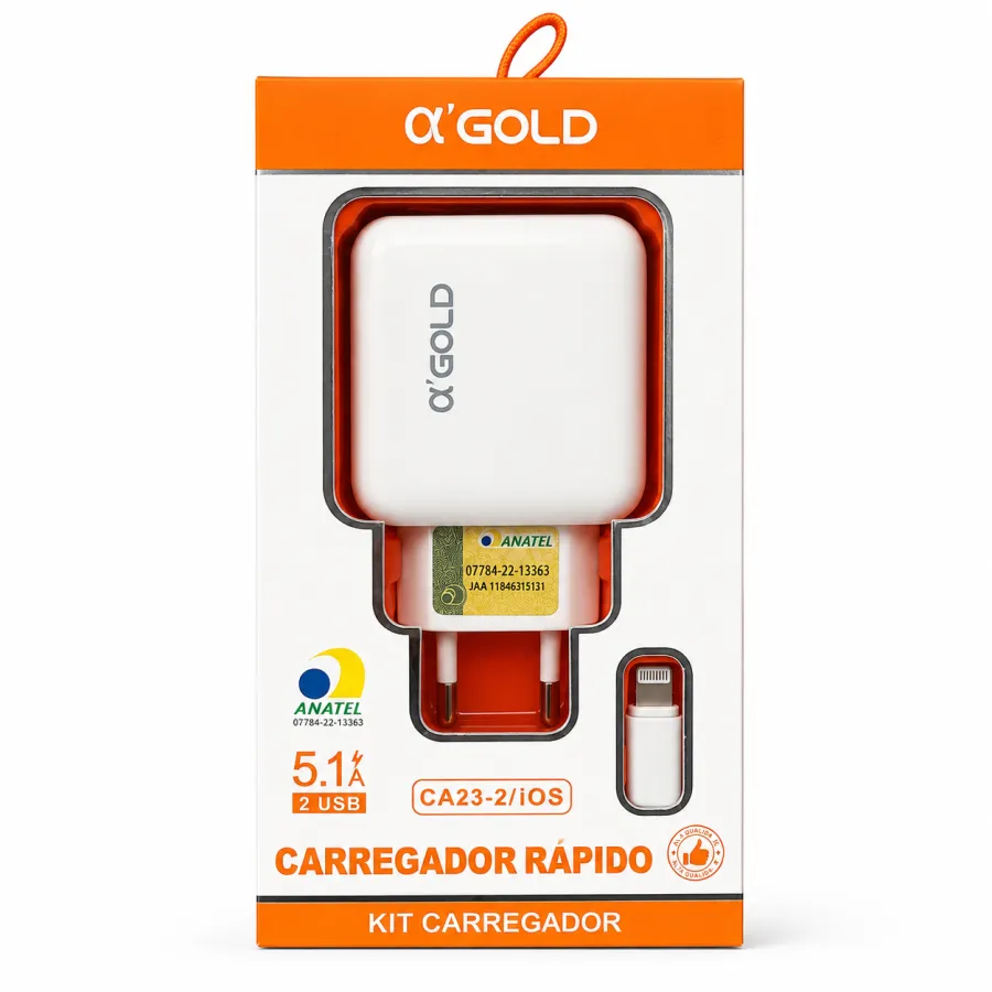α GOLD 快速充电器套件 CA23-2/iOS，5.1A，适用于多种设备