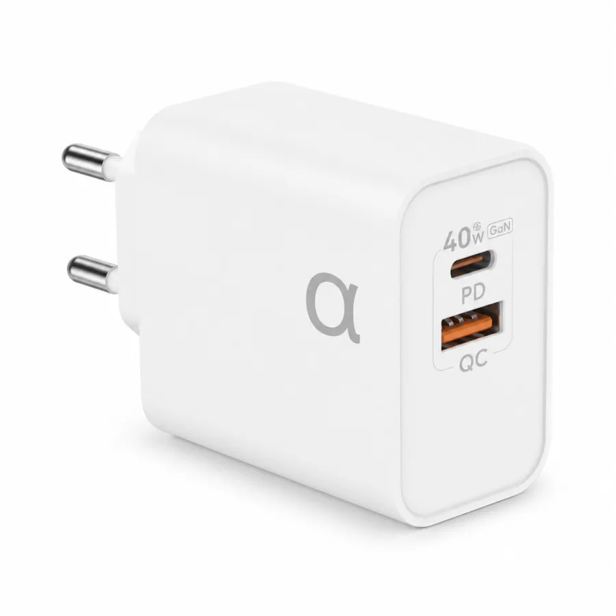 α品牌 GaN 40W 快充充电头，轻便高效，适用于多种设备